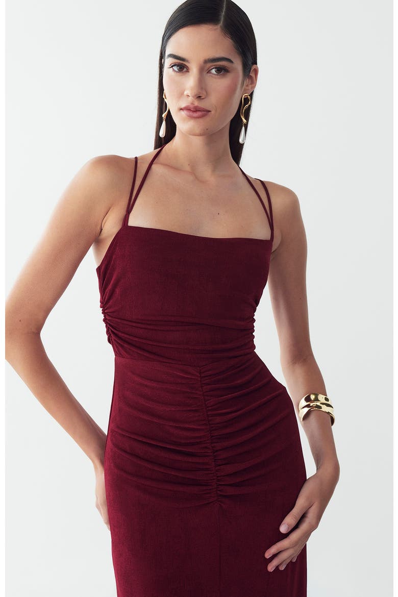 Sofia Maxi Dress, Alternate, color, Burgundy