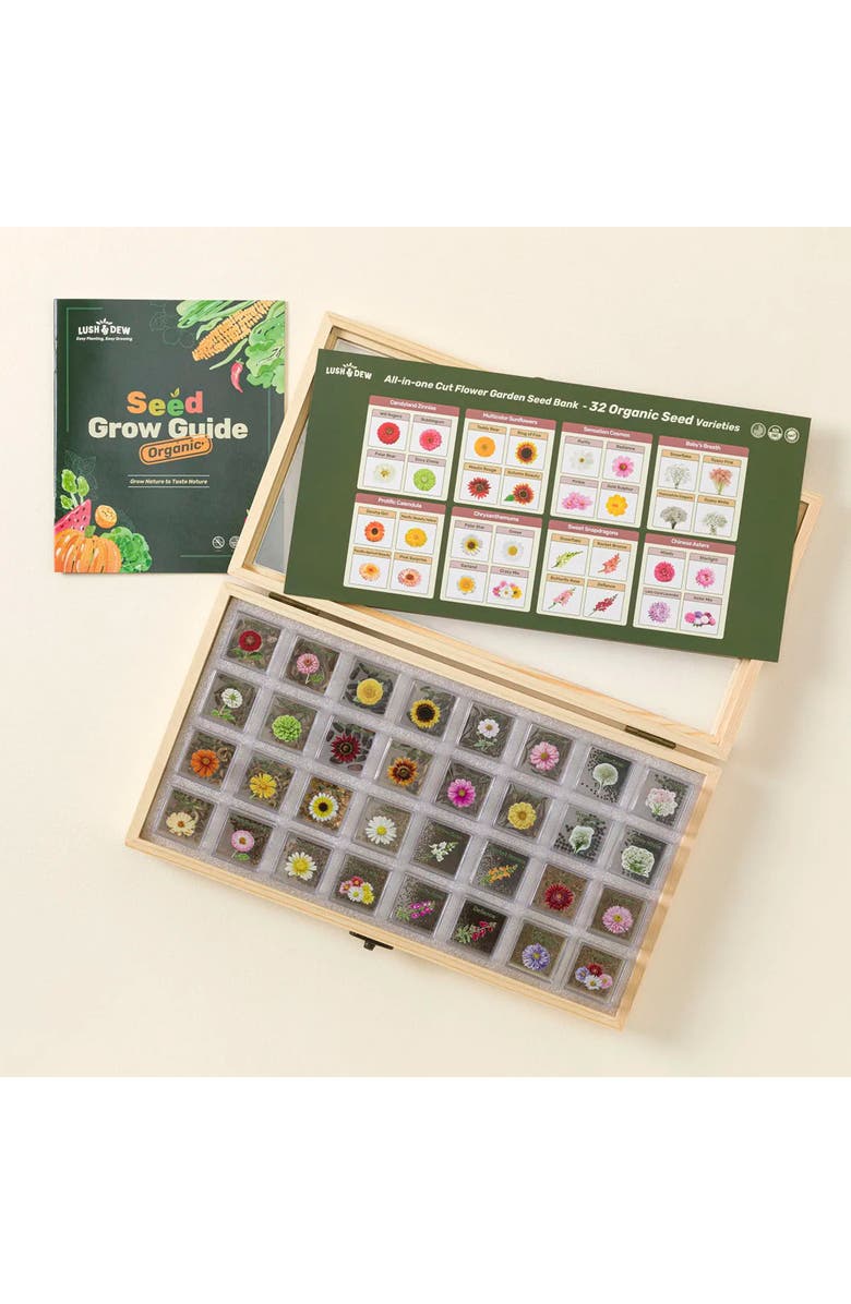 Uncommon Goods Endless Bouquets Gardener's Seed Bank Set, Alternate, color, Multicolor Flowers