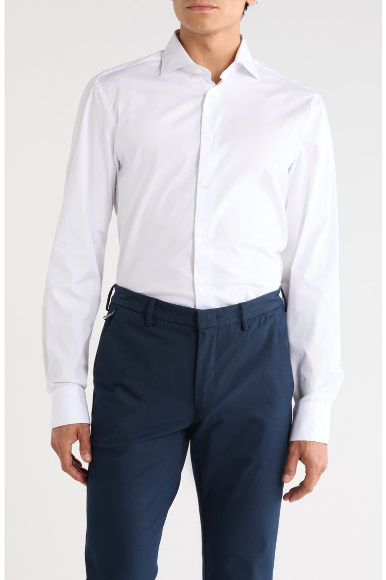 Cotton Dress Shirt, Main, color, WHITE