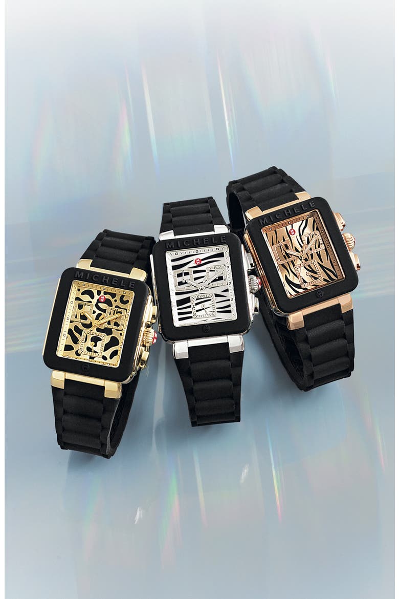 'Park Jelly Bean' Tiger Dial Watch, 33mm x 36mm, Alternate, color, BLACK/ GOLD CHEETAH