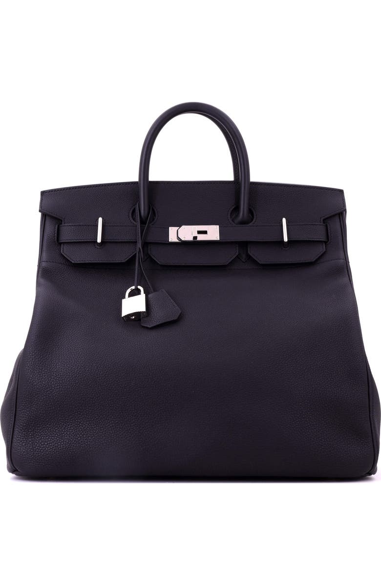 Pre-Owned Hermes HAC Birkin Bag Black Togo with Palladium Hardware 40, Main, color, Noir