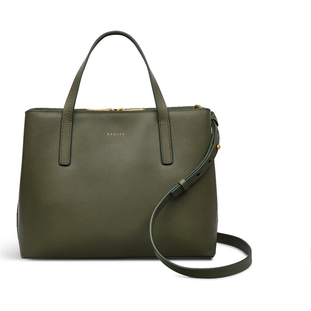 Radley London Dukes Place Medium Ziptop Satchel Bag In Dark Olive