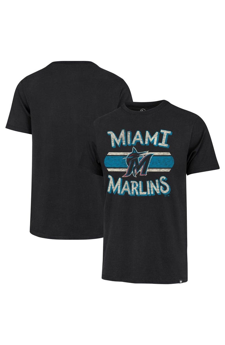 '47 Men's '47 Black Miami Marlins Renew Franklin T-Shirt, Main, color, Black