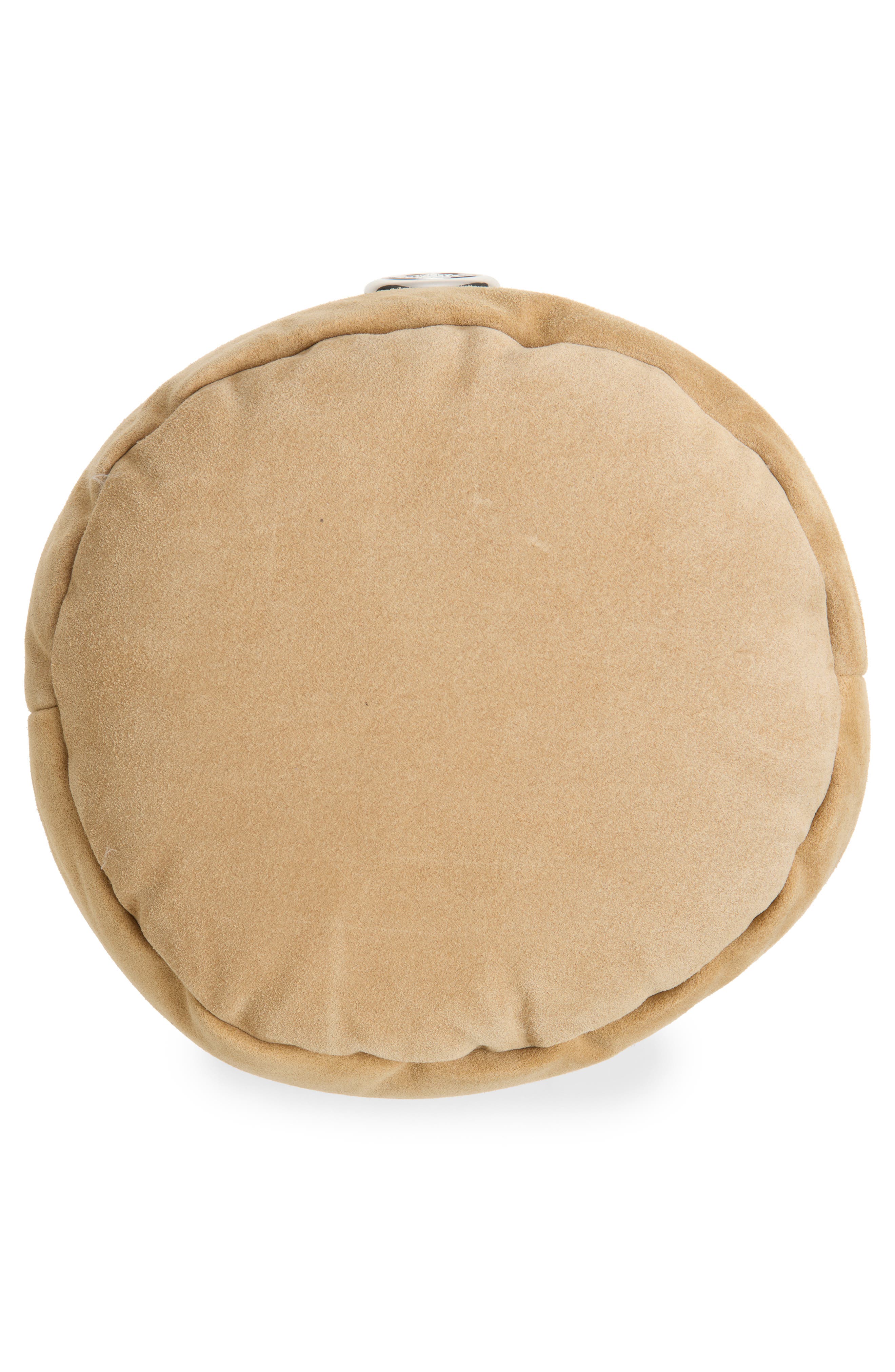 Caradoc Quilted Puffer Suede Bucket Bag, Alternate, color, BEIGE