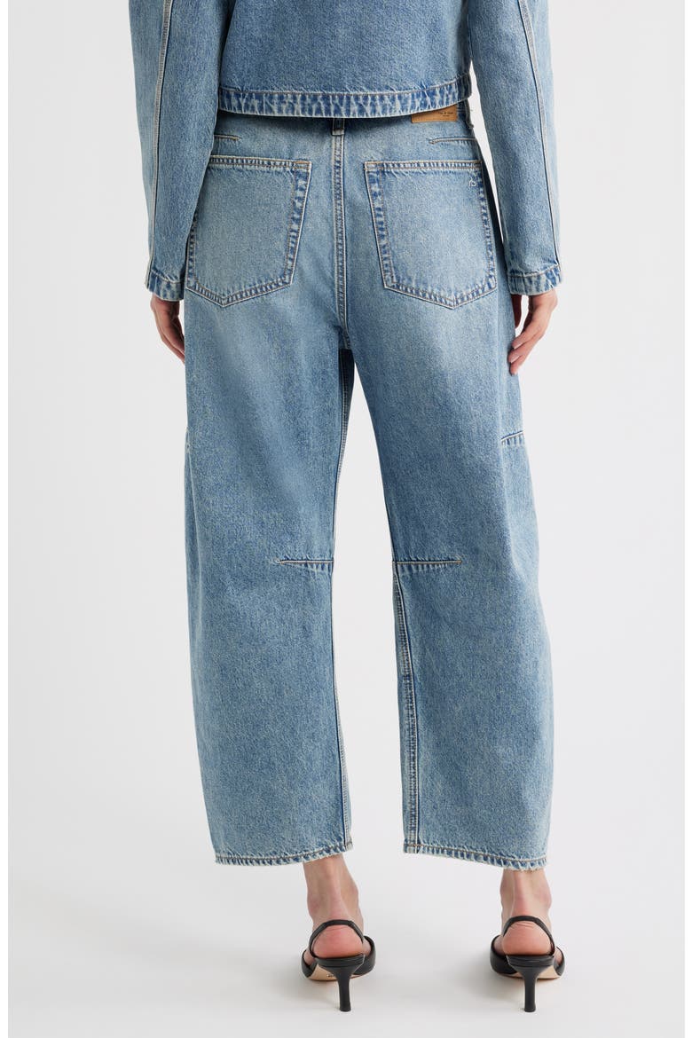 Charlie Super High Waist Crop Barrel Jeans, Alternate, color, ARLO