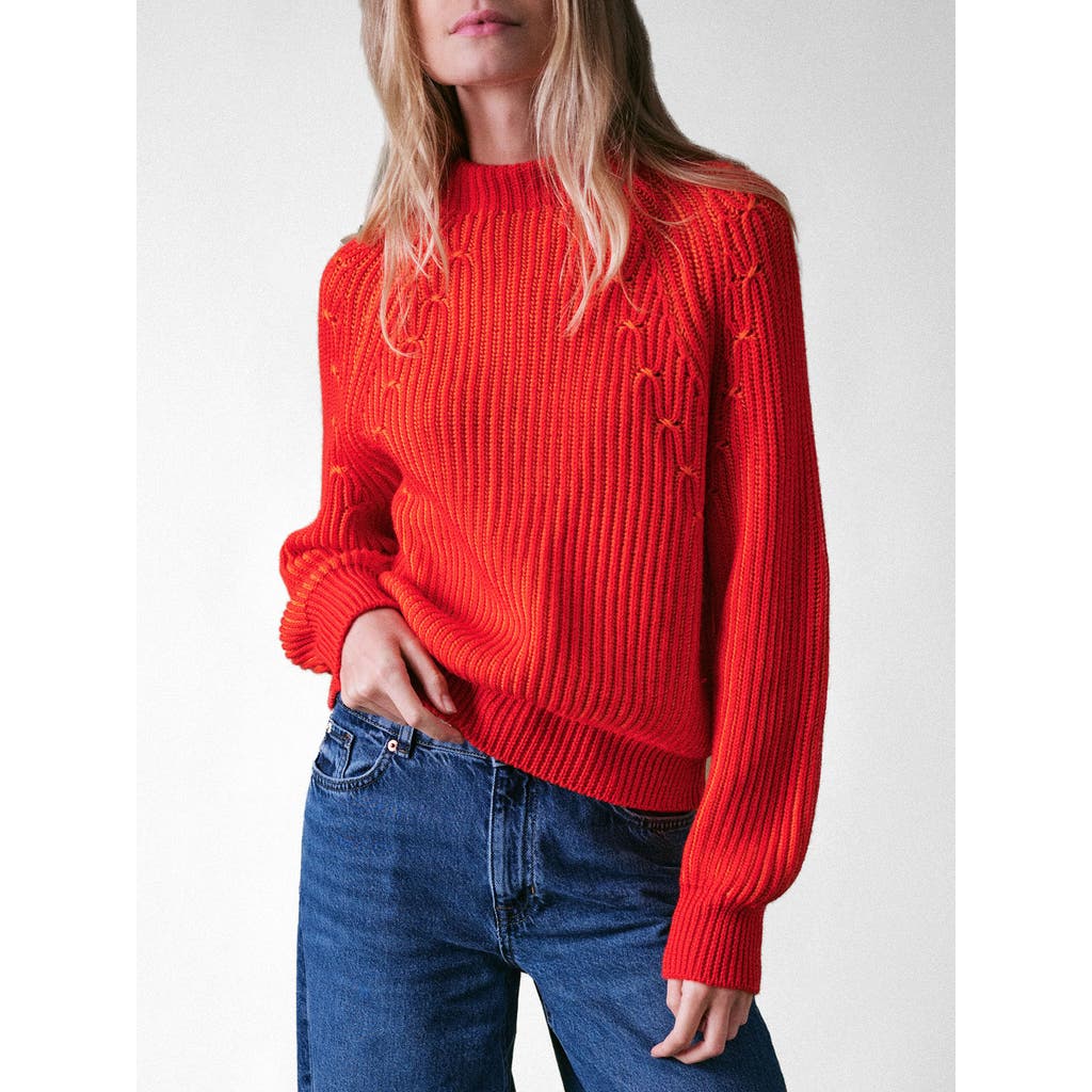 Cape Cove Dusk Italian Merino Sweater In Red