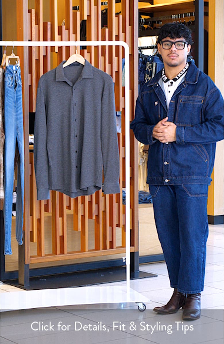 x Beckham Rudy Knit Button-Up Shirt, sales video thumbnail