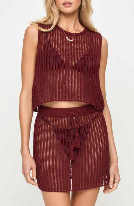 LSPACE Sander Open Stitch Cover-Up Tank
