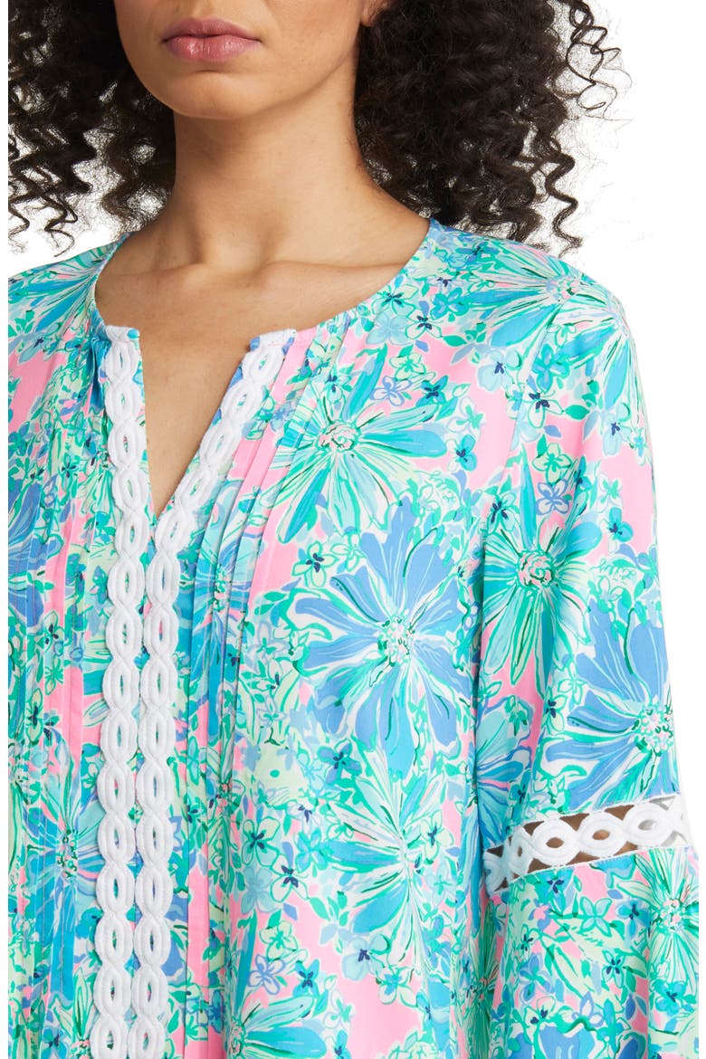 Hollie Floral Shift Dress, Alternate, color, SOLEIL PINK GOOD HARE DAY