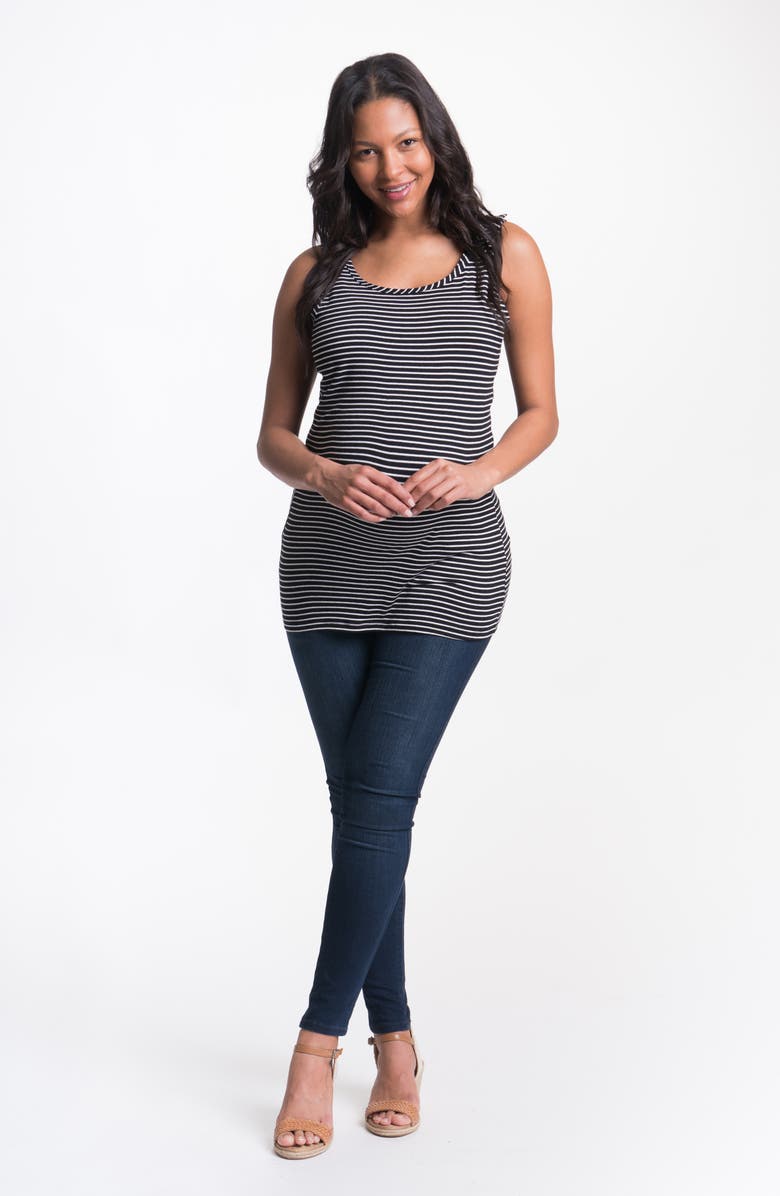 Bun Maternity Snap Maternity/Nursing Tank, Alternate, color, 