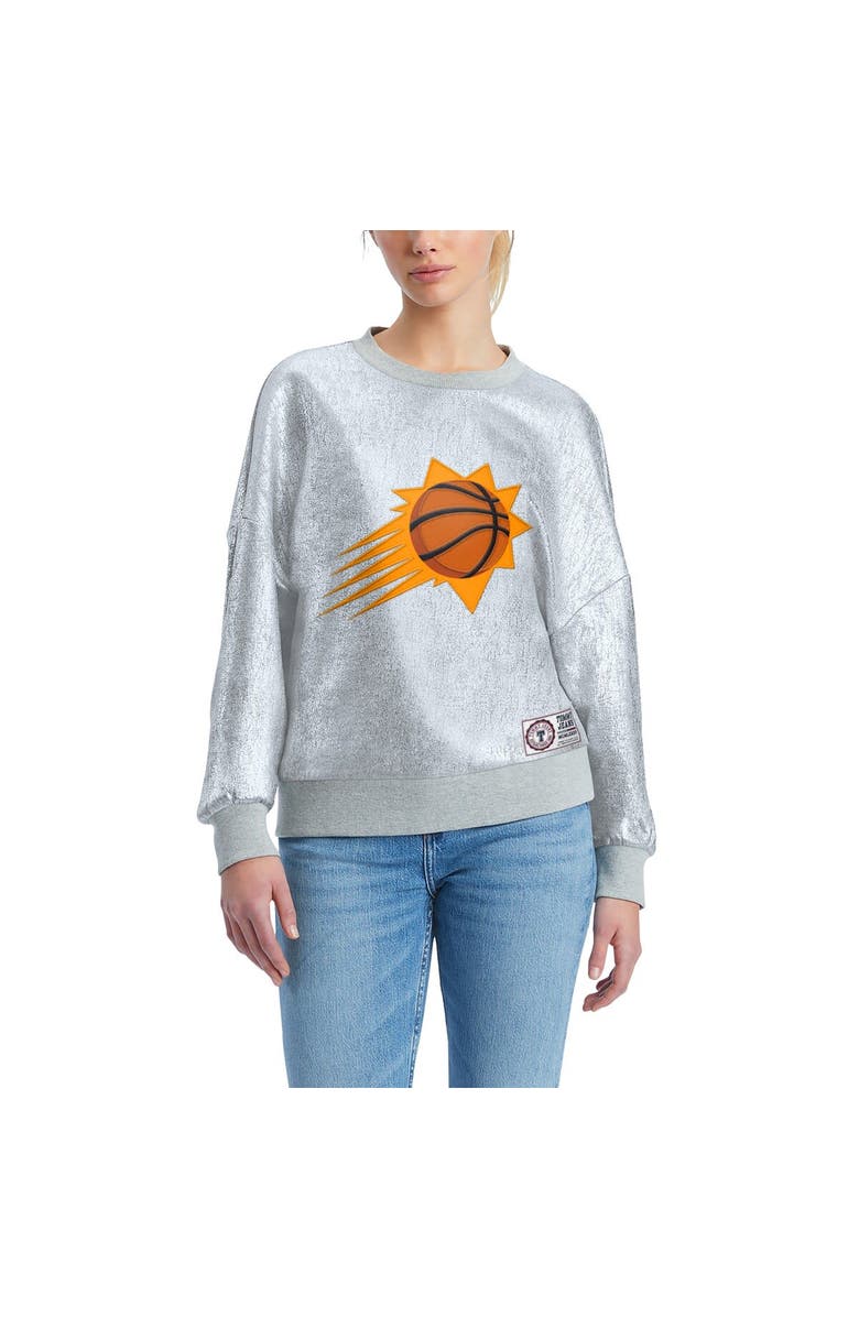 TOMMY JEANS Women's Tommy Jeans Silver Phoenix Suns Tracy Pullover Sweatshirt, Main, color, Silver