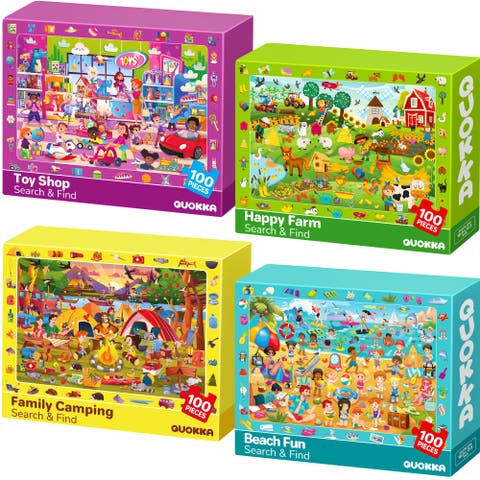 Kids Jigsaw Puzzles 100 Piece - Animal, City, Nature & Everyday Life Themes