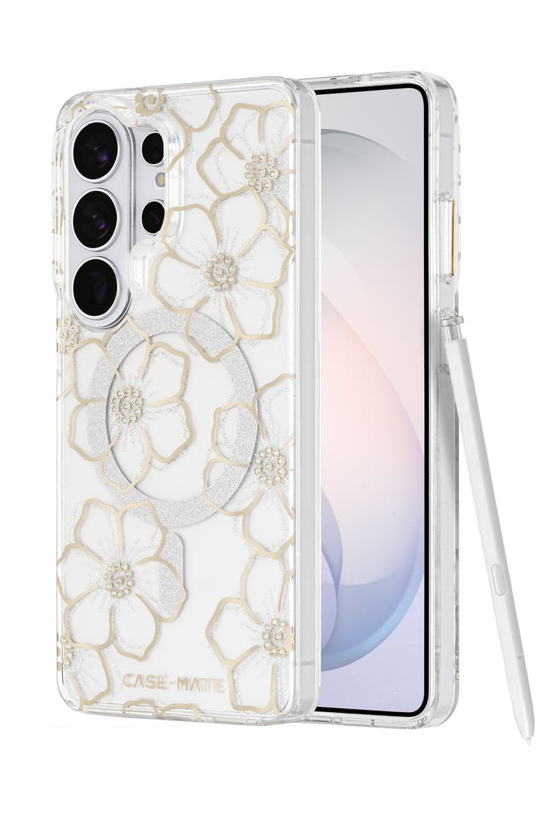 Floral Gems Case With Magnet For Samsung Galaxy S26 Ultra, Main, color, Gold