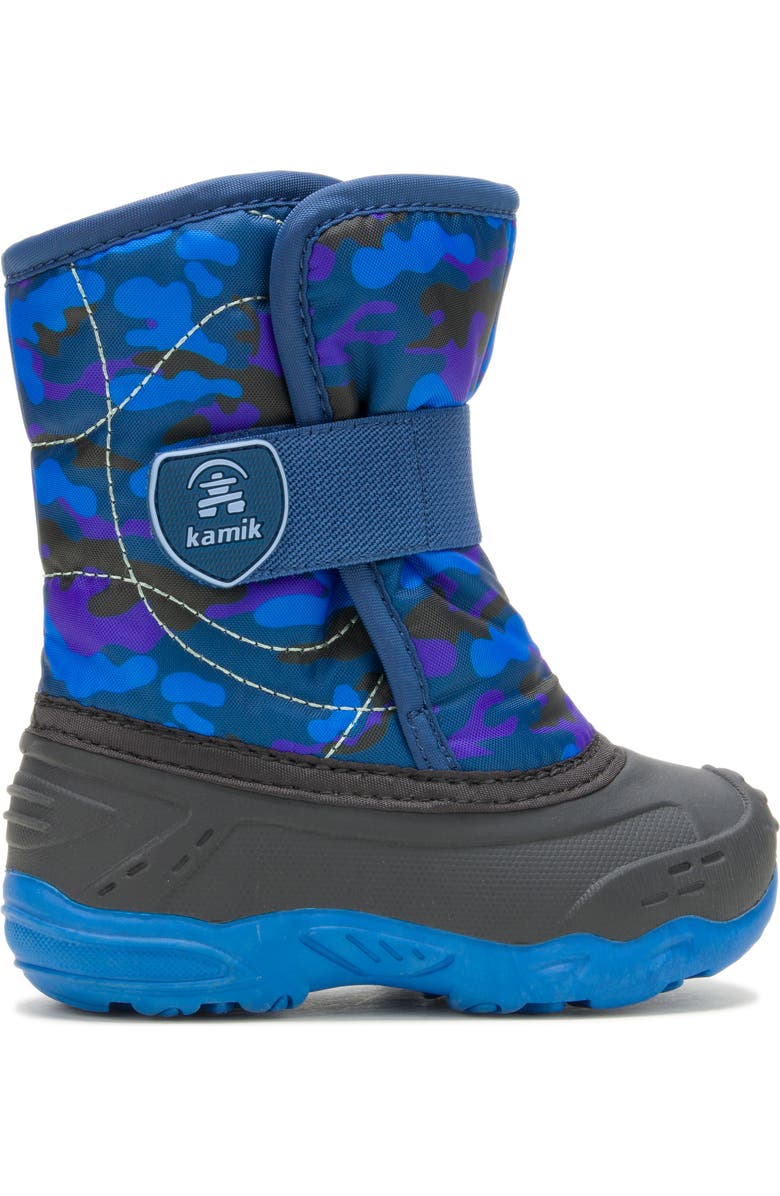 Kamik Kids' Snowbug 5 Waterproof Faux Fur Lined Boot, Alternate, color, Blue/ Navy