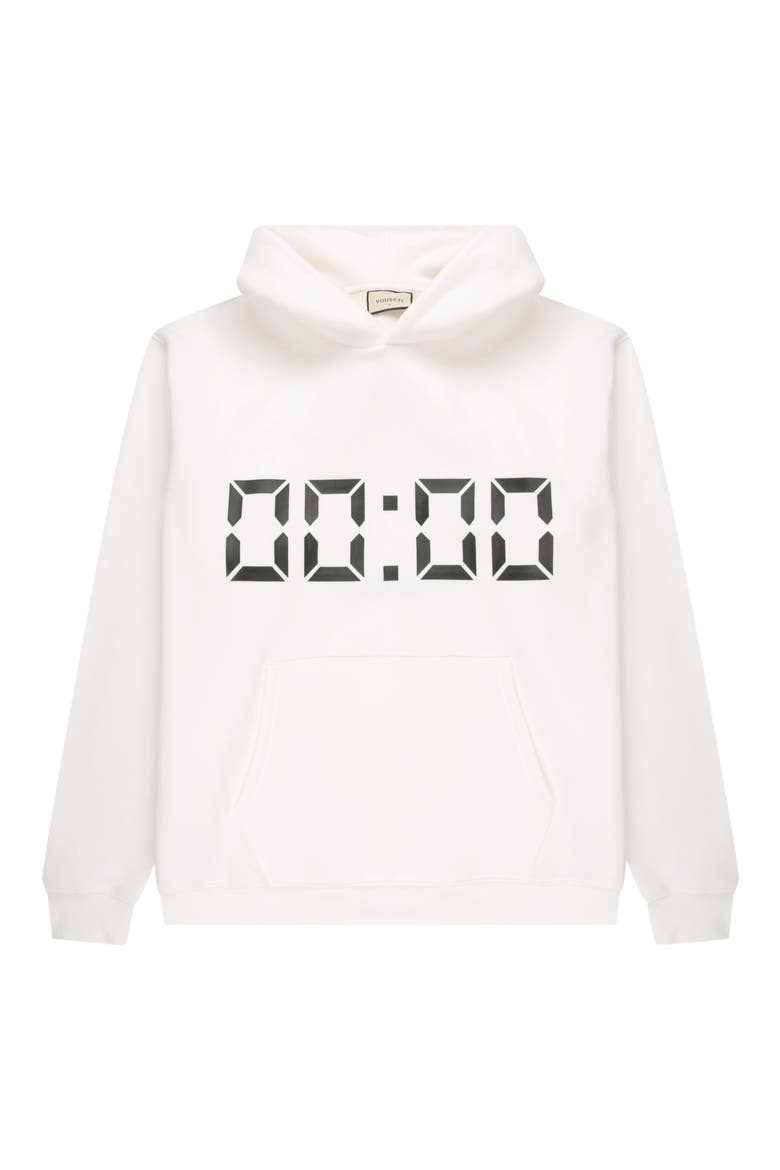 Us Against Time Brushed Fleece Hoodie, Alternate, color, OFF WHITE