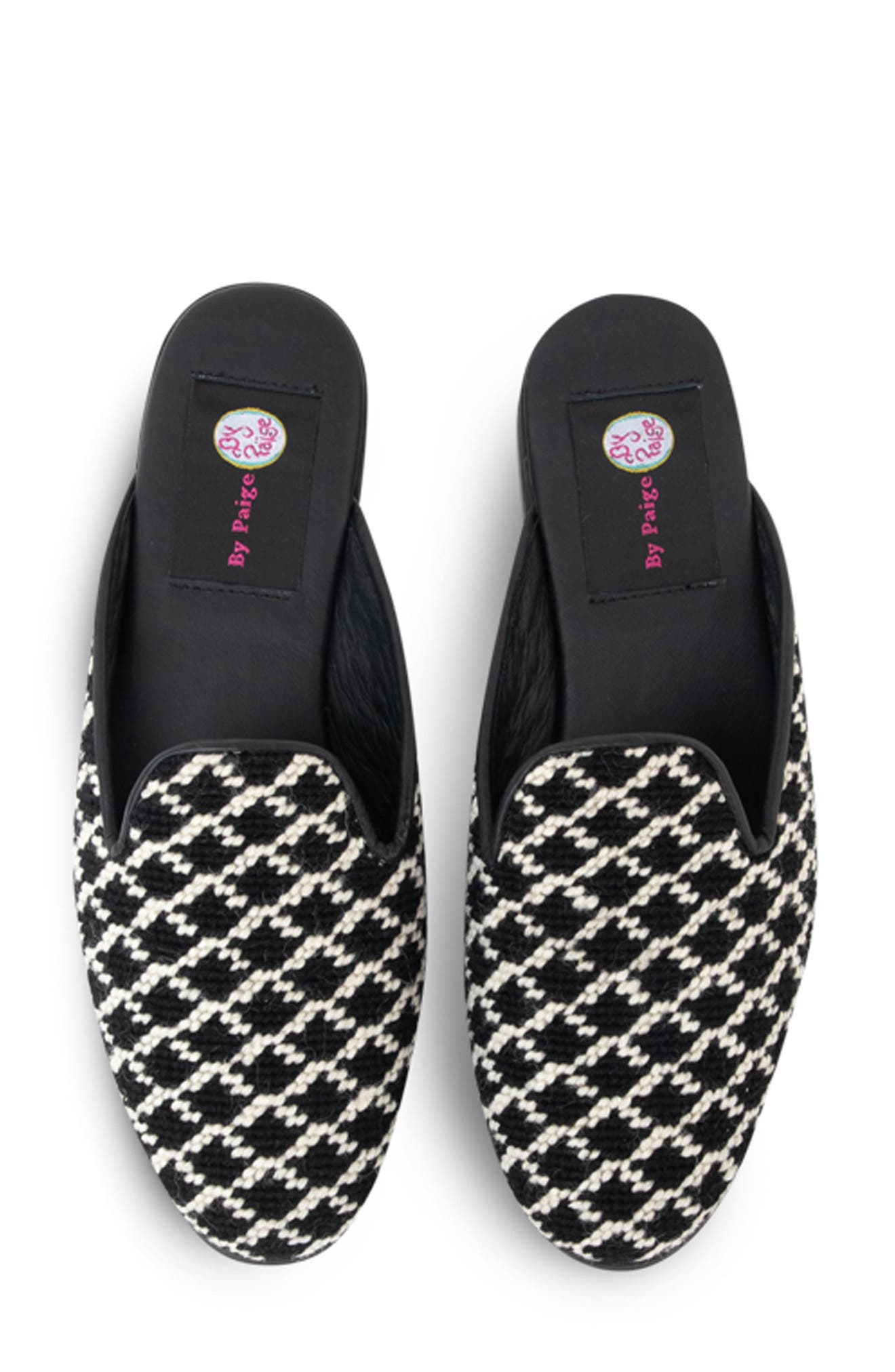 ByPaige Needlepoint Houndstooth Mule, Alternate, color, 