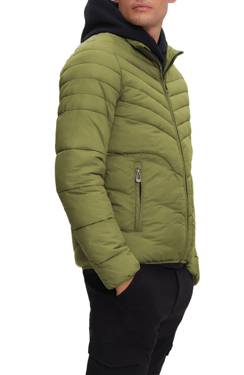 Noize Brando Nylon Puffer Jacket, Alternate, color, Moss