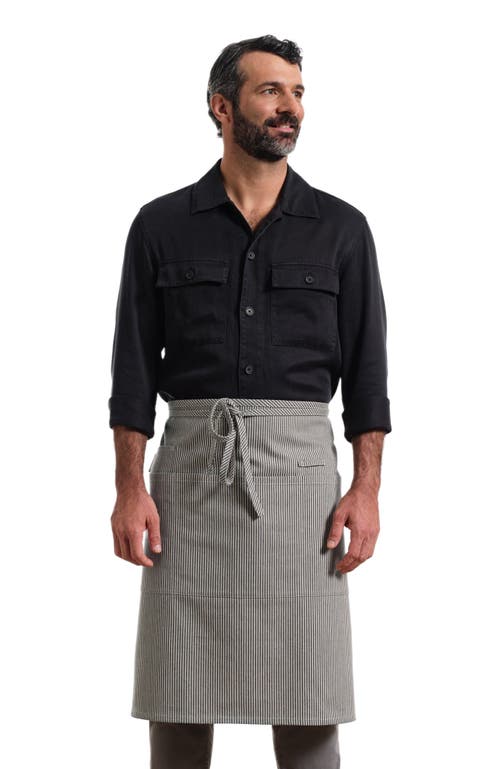 Meema Bistro Apron with Pockets - Pinstriped in Charcoal  product