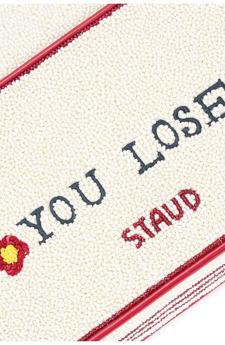 STAUD Tommy Beaded Shoulder Bag, Alternate, color, Derby