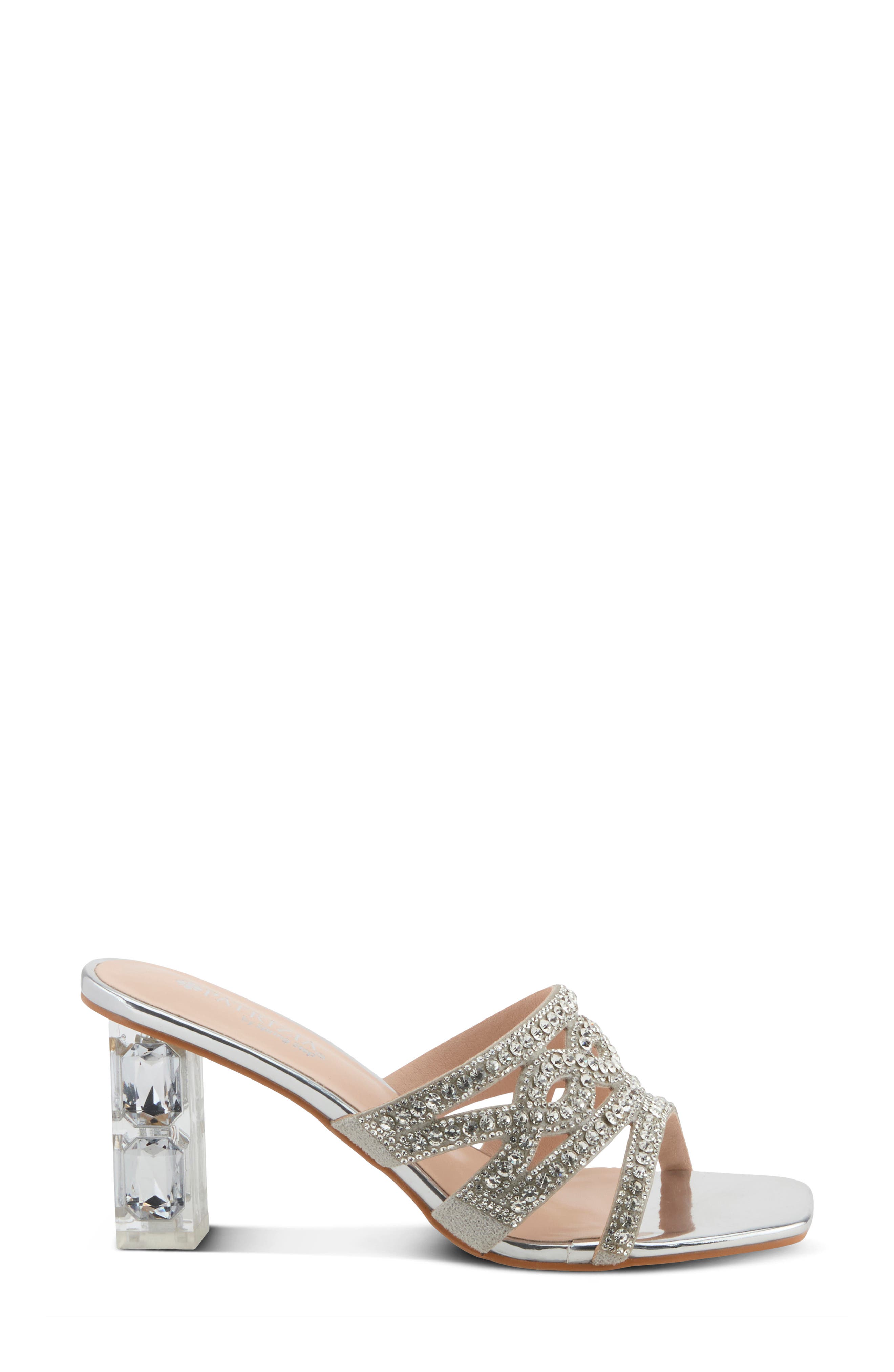 Knowles Crystal Sandal, Alternate, color, SILVER
