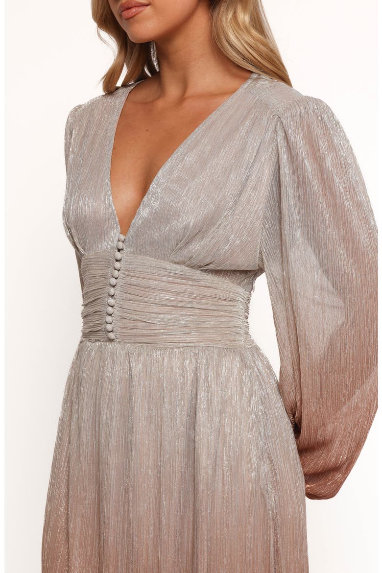 Jovie Metallic Ombré Long Sleeve Maxi Dress, Alternate, color, STARLIGHT BRONZE