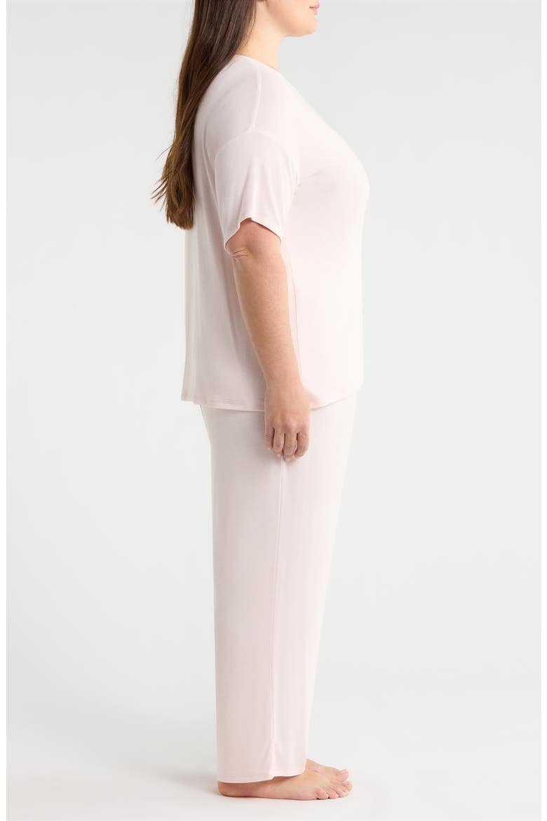 Moonlight Eco Easy Rib Pajamas, Alternate, color, PINK LOFT