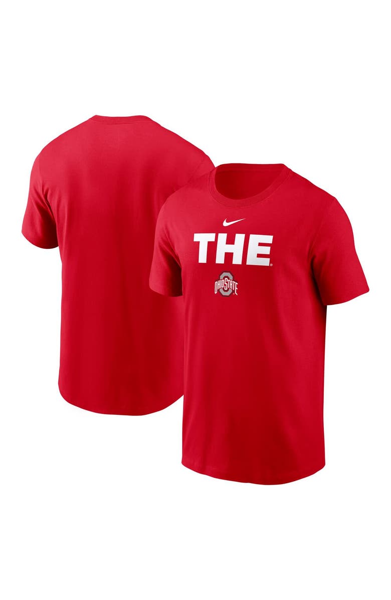 Nike Men's Nike Scarlet Ohio State Buckeyes 2025 Sideline Mantra Performance T-Shirt, Alternate, color, 