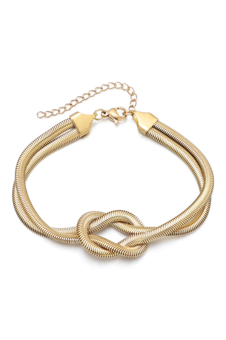 Knot Chain Bracelet, Main, color, GOLD