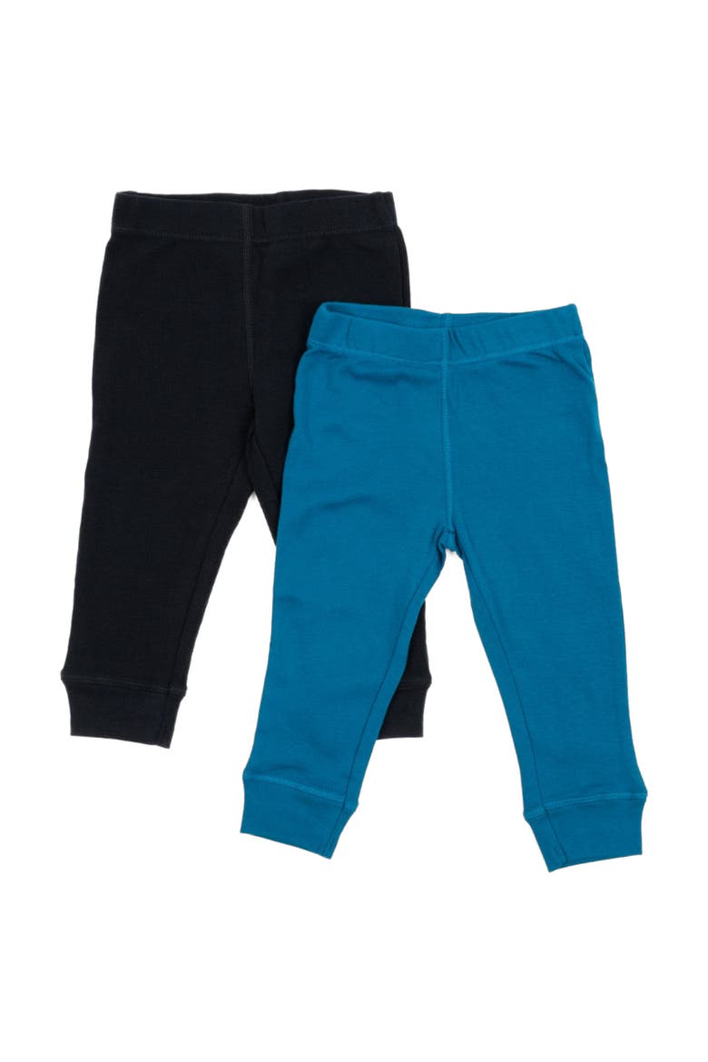 Baby Pants & Leggings Set, Navy Crawling Pant + Colored Legging, Main, color, Teal