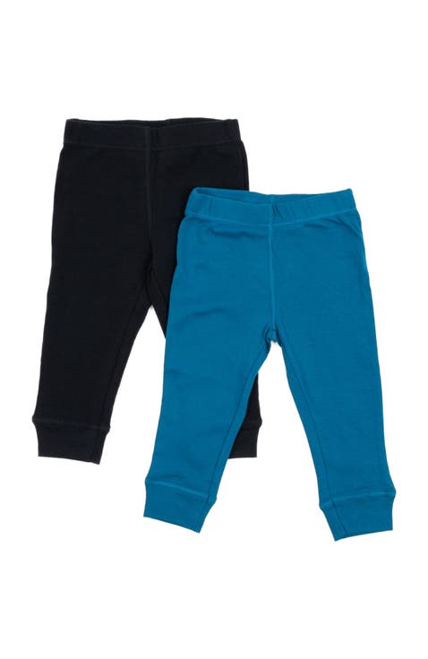 Baby Pants & Leggings Set, Navy Crawling Pant + Colored Legging