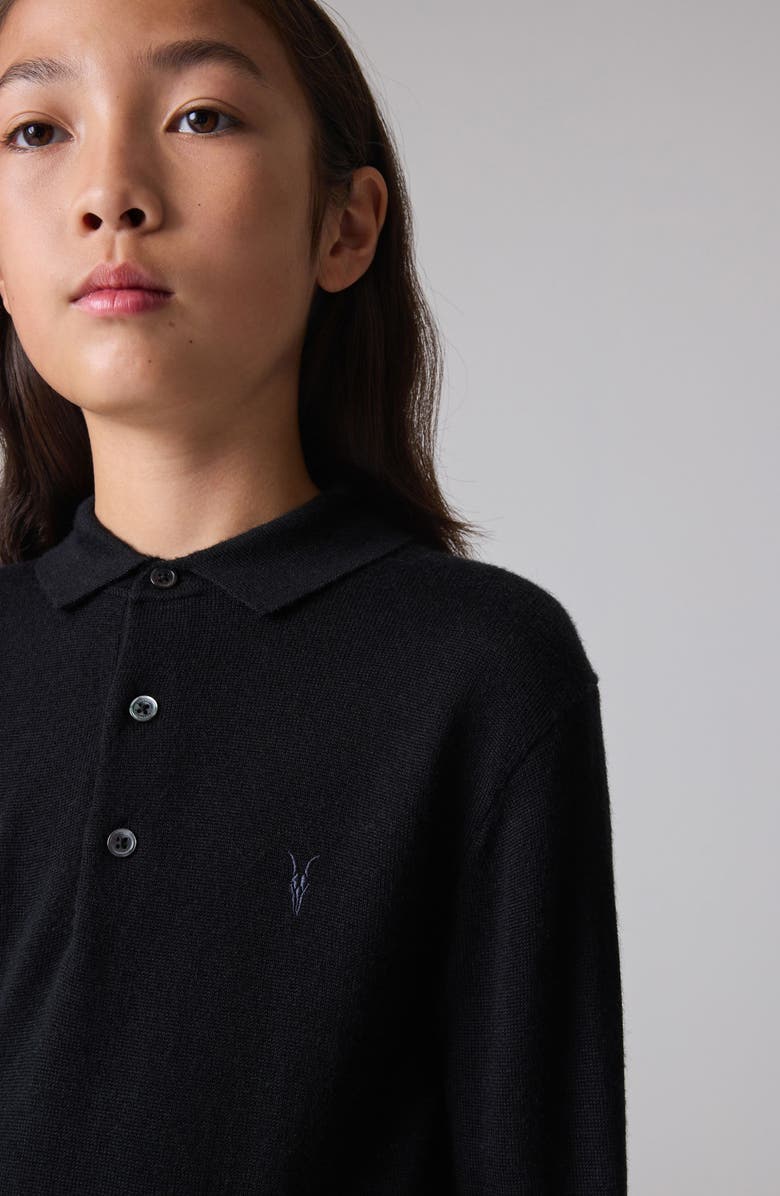 smALLSAINTS by ALLSAINTS Kids' Long Sleeve Wool Blend Polo, Alternate, color,