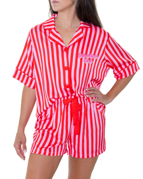 Christmas Club Short Sleeve Shorts Set