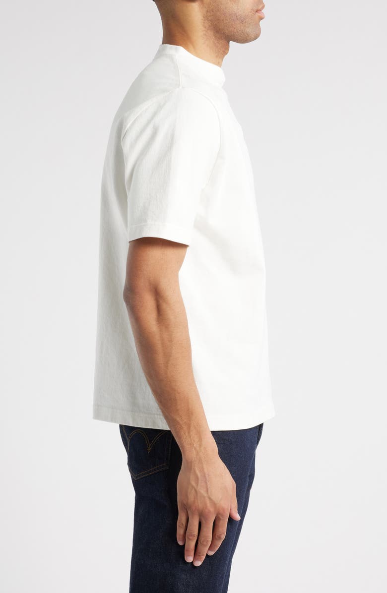 EDWIN Solid White Cotton T-Shirt, Alternate, color, White