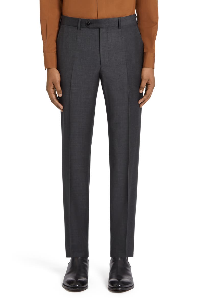Pin Dot Trofeo Milano Wool Suit, Alternate, color, DARK GREY