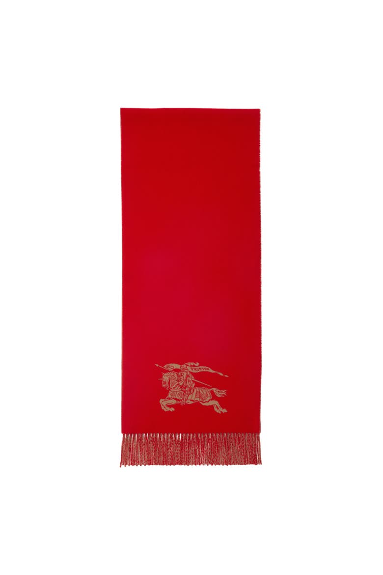 Reversible Knight Cashmere Scarf, Alternate, color, Pillar red/camel beige