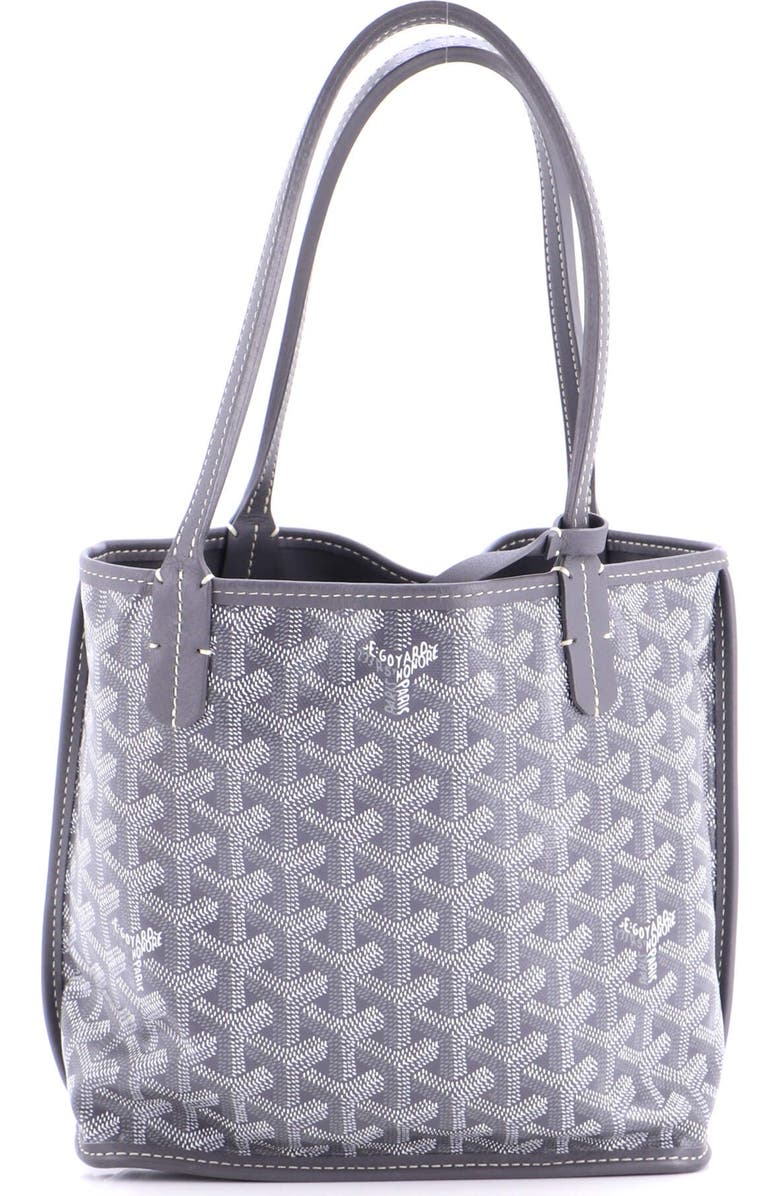 Pre-Owned Goyard Anjou Reversible Tote Coated Canvas Mini, Main, color, Gray