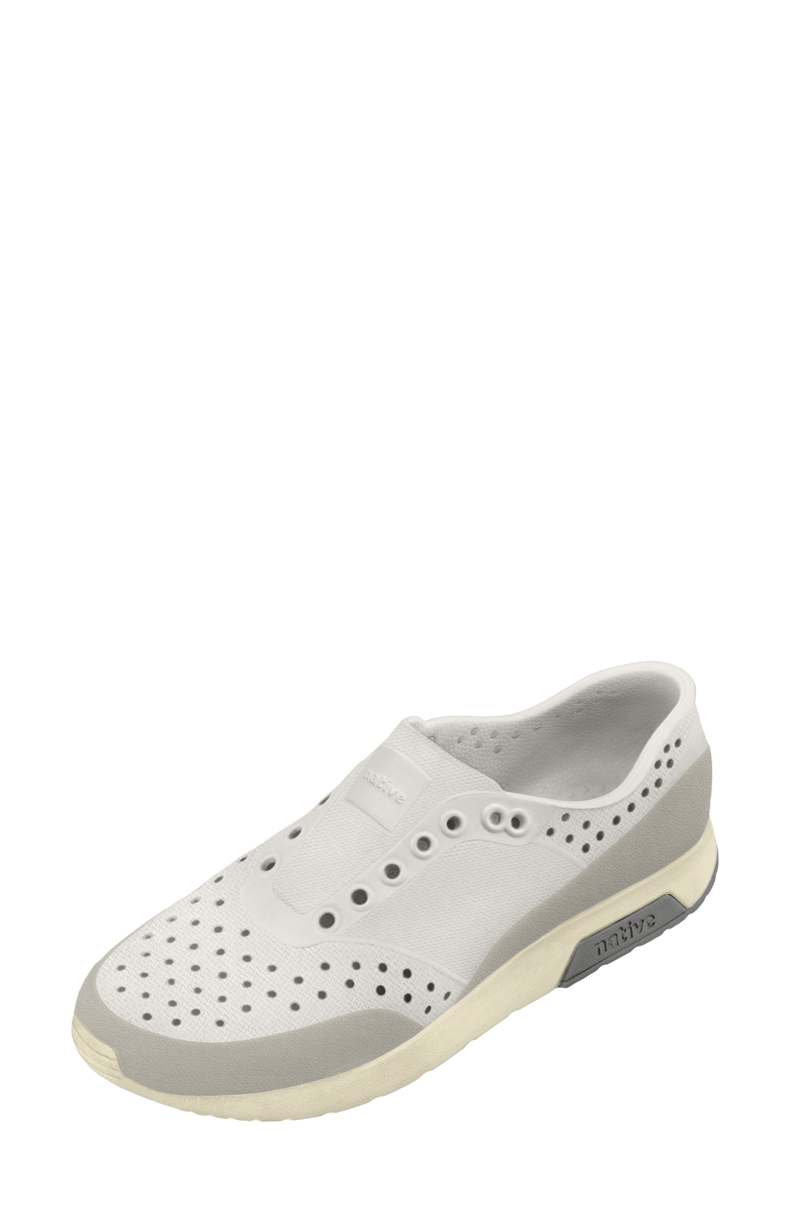 Lennox Wanderfoam Block Sneaker, Main, color, DOVE BEIGE/ BONE WHITE/ GREY