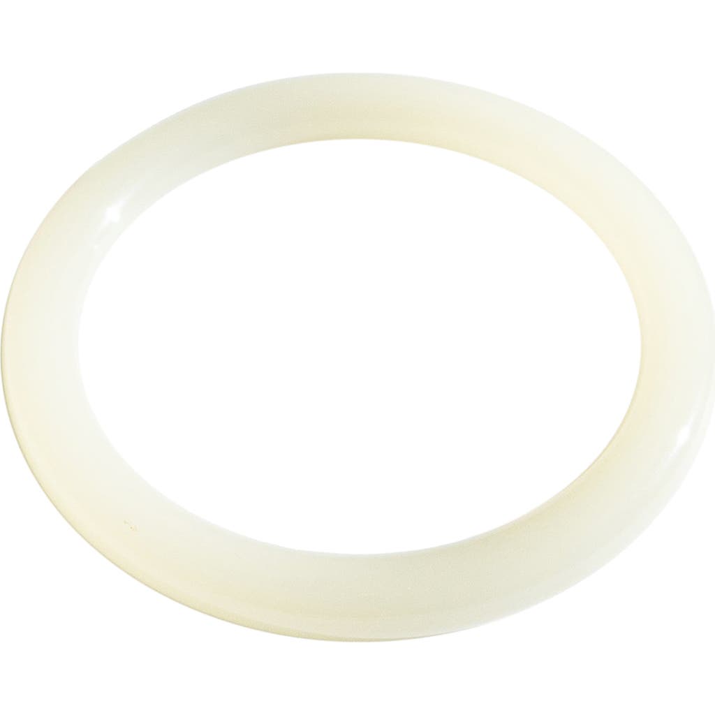Seree 1994 Off White Thin Jade Bangle In Transparent