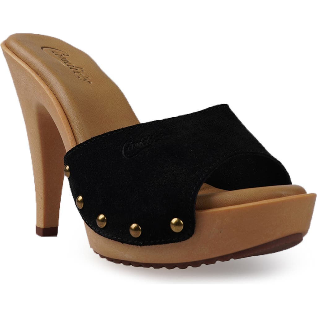 Candies Candie's Emiliana Platform Sandal In Black Suede