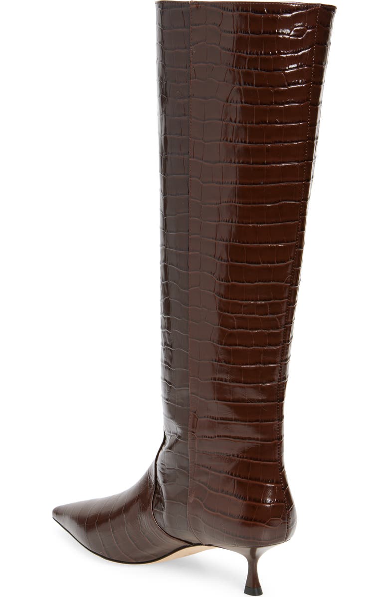 Stuart Weitzman Naomi 50 Boot, Alternate, color, Walnut Embossed Leather