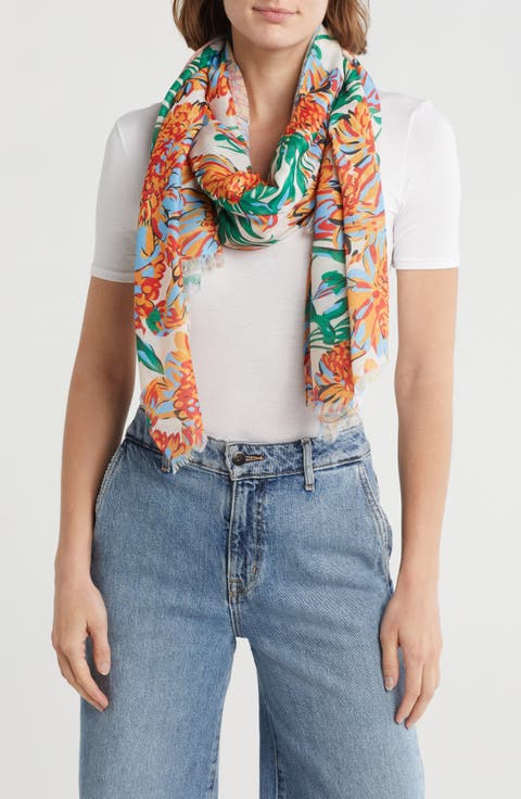Flower Print Scarf