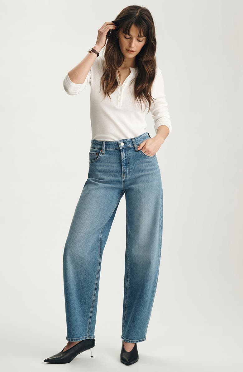 Mavi Jeans Nica High Waist Barrel Leg Jeans, Alternate, color, 