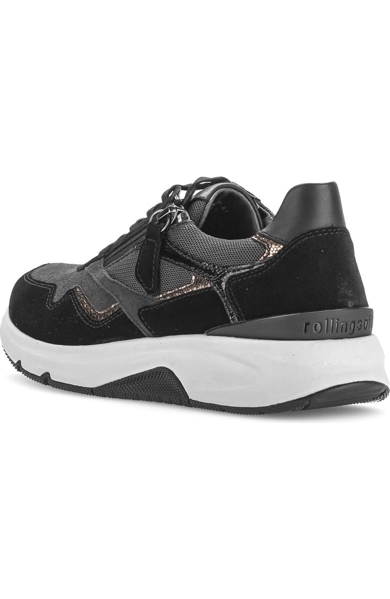 Gabor 76.896 Zip Sneaker, Alternate, color, Darkgrey