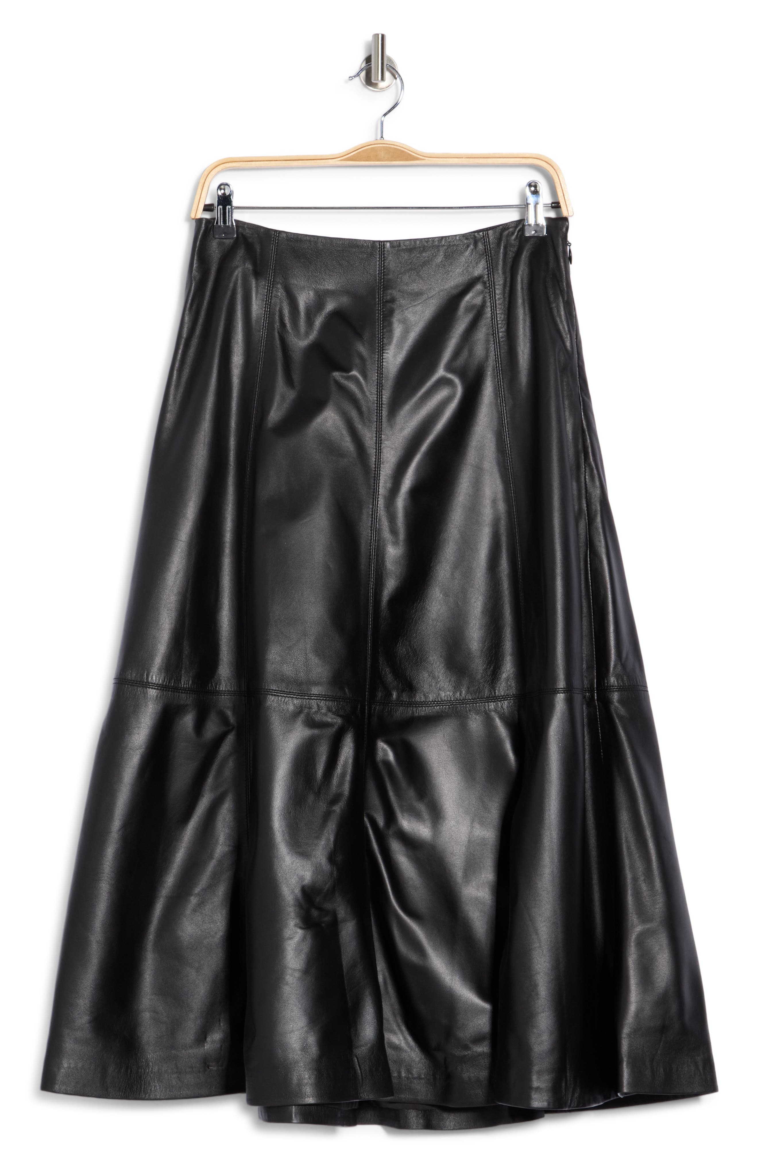 Ryma Leather Midi Skirt