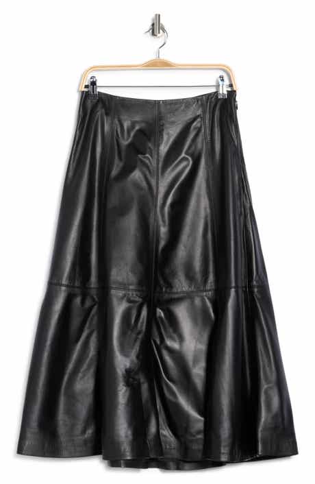Ryma Leather Midi Skirt