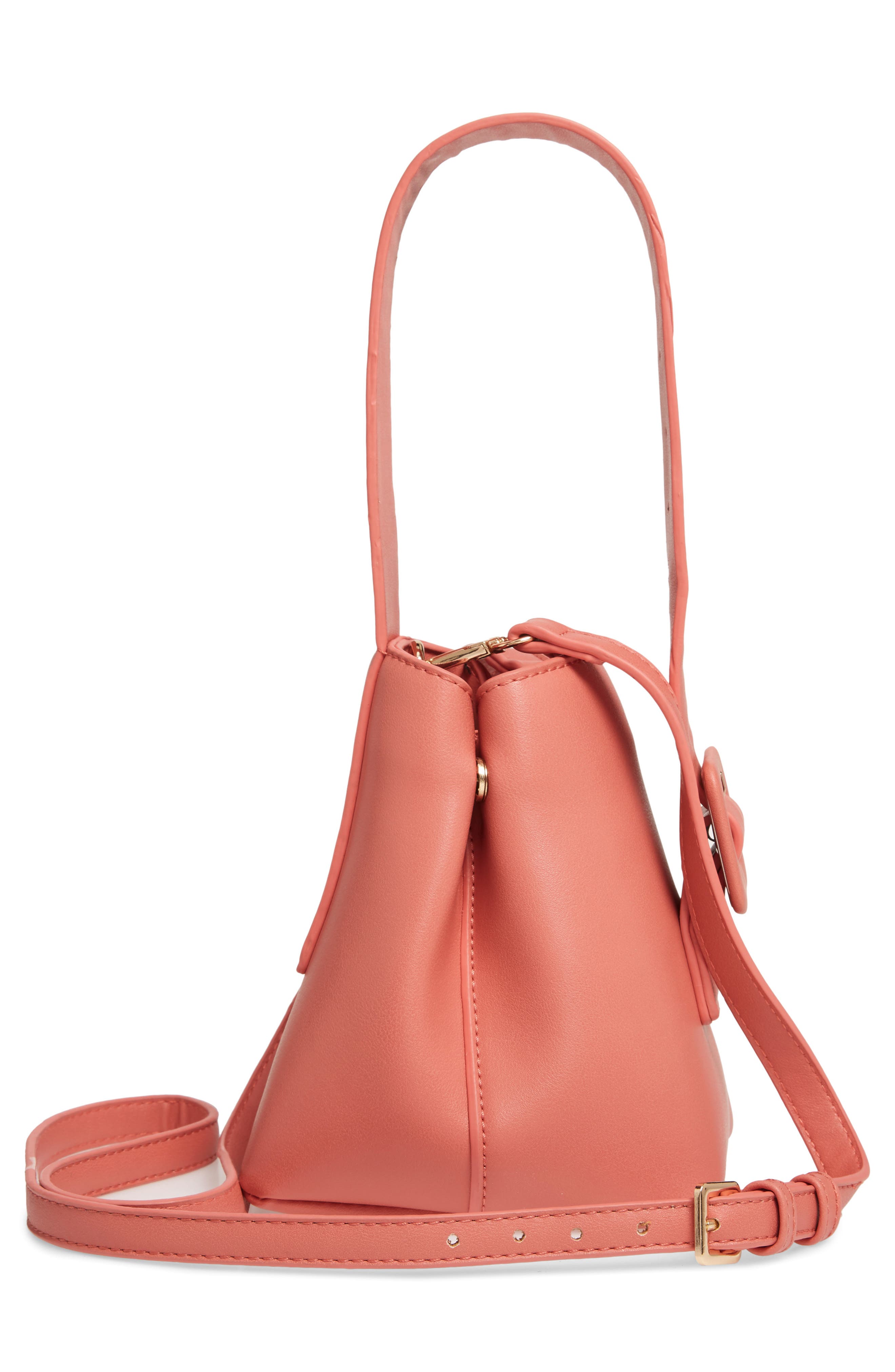 Bridget Vegan Leather Mini Bag, Alternate, color, SALMON PINK
