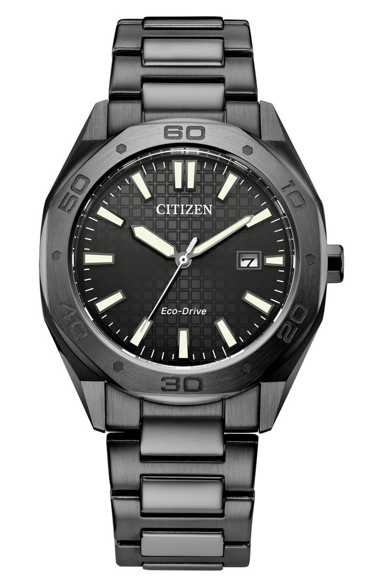 Citizen Brycen Super Titanium<sup>™</sup> Bracelet Watch, 41mm, Main, color, Gray