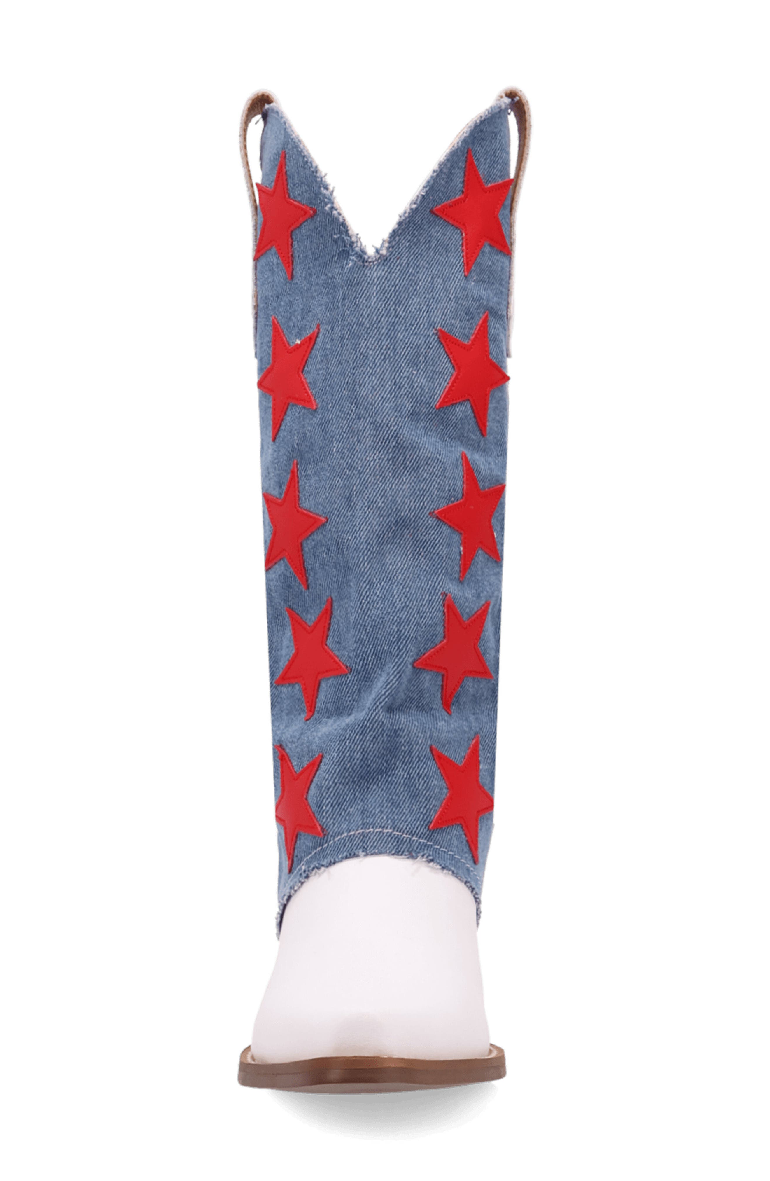 Glory Days Denim Star Appliqué Western Boot, Alternate, color, BLUE/ WHITE MULTI