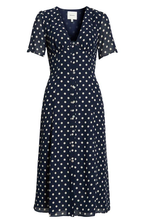 Lise Polka Dot Chiffon Dress