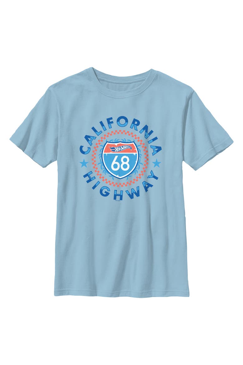 Boy's Hot Wheels California Highway 68  Graphic T-Shirt, Main, color, Light Blue
